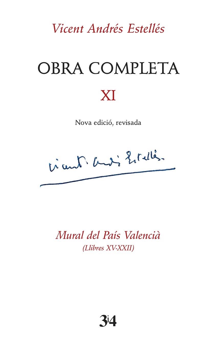 OBRA COMPLETA REVISADA, VOLUM 11 | 9788417469788 | ANDRÉS ESTELLÉS, VICENT