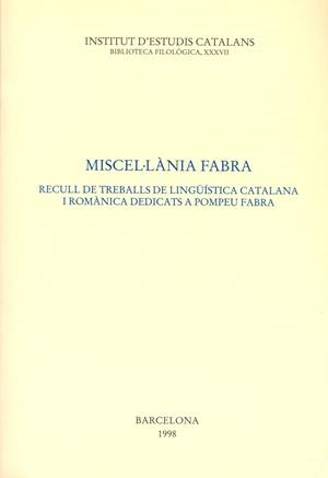 MISCEL·LANIA FABRA | 9788472834194 | VARIOS