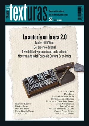 TEXTURAS 55: LA AUTORÍA EN LA ERA 2.0 | 9788412929942 | VARIOS AUTORES