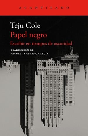 PAPEL NEGRO | 9788419958570 | COLE, TEJU
