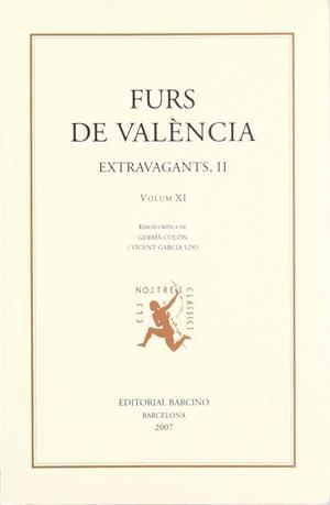 FURS DE VALENCIA XI: EXTRAVAGANTS, II | 9788472267312 | AA.VV.