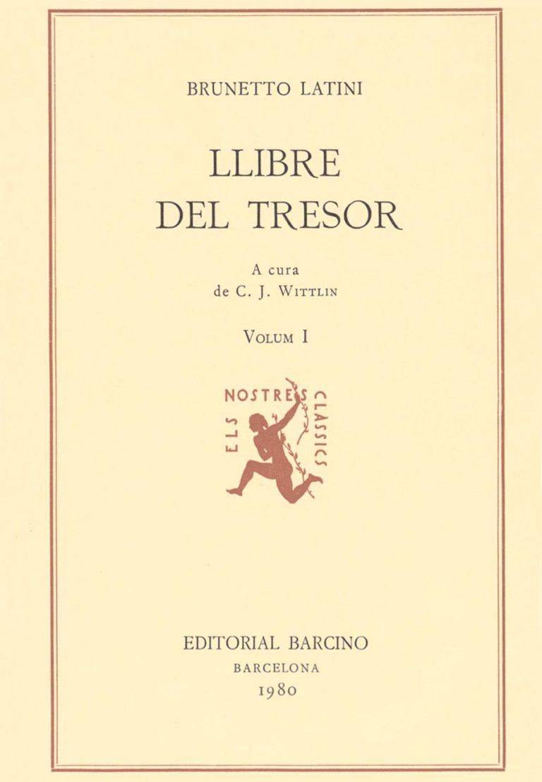 LLIBRE DEL TRESOR I | 9788472260887 | LATINI, BRUNETTO
