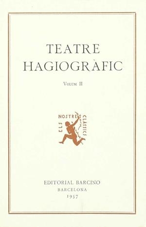 TEATRE HAGIOGRAFIC. (TOMO 2) | 9788472261976 | DD.AA.