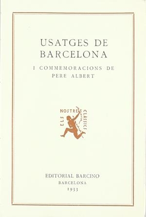 USATGES DE BARCELONA | 9788472262188 | AA.VV.