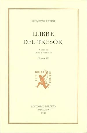 LLIBRE DEL TRESOR IV | 9788472266223 | LATINI, BRUNETO