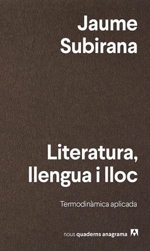 LITERATURA, LLENGUA I LLOC | 9788433947161 | SUBIRANA, JAUME