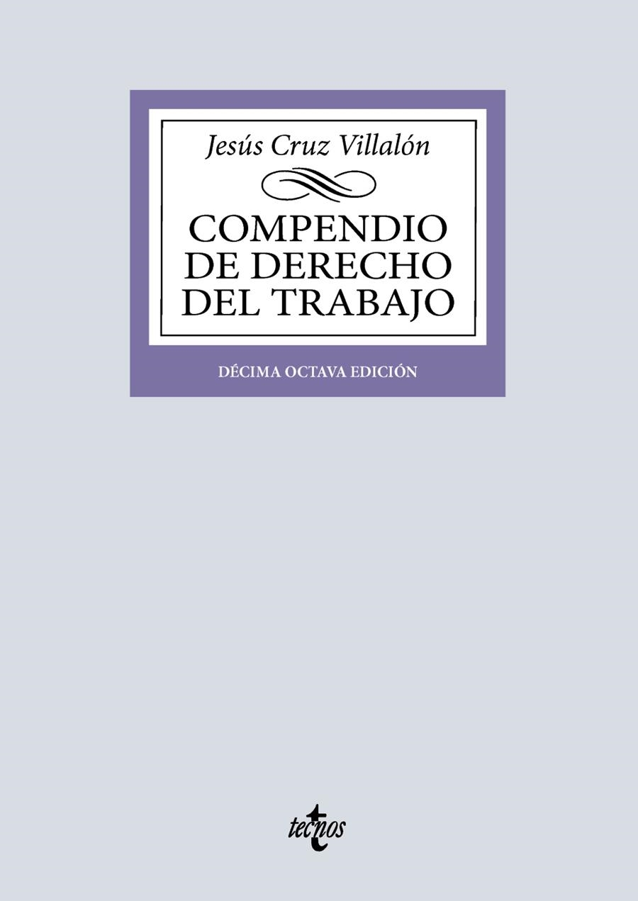 COMPENDIO DE DERECHO DEL TRABAJO | 9788430992751 | CRUZ VILLALÓN, JESÚS