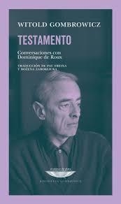 TESTAMENTO | 9789874489982 | GOMBROWICZ, WITOLD