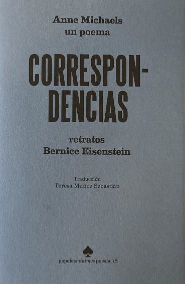 CORRESPONDENCIAS | 9791399024852 | MICHAELS, ANNE/EISENSTEIN, BERNICE