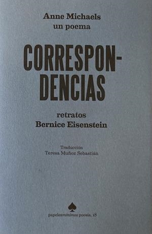 CORRESPONDENCIAS | 9791399024852 | MICHAELS, ANNE/EISENSTEIN, BERNICE