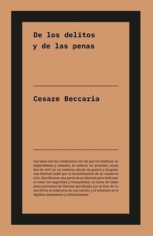 DE LOS DELITOS Y DE LAS PENAS | 9791388115028 | BECCARIA, CESARE