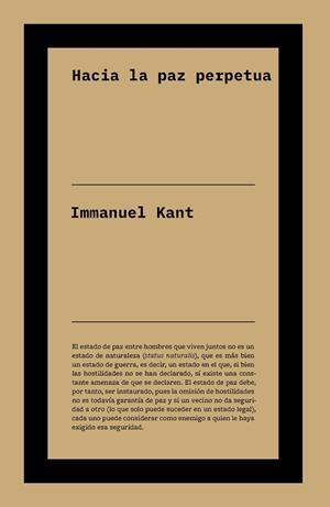HACIA LA PAZ PERPETUA | 9791388115066 | KANT, IMMANUEL