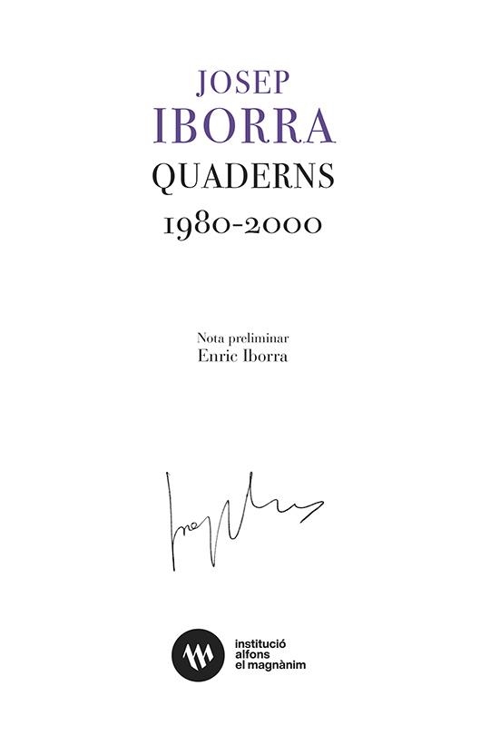 QUADERNS (1980-2000) | 9788411561099 | IBORRA MARTÍNEZ, JOSEP