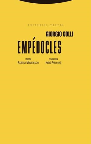EMPÉDOCLES | 9788413643519 | COLLI, GIORGIO