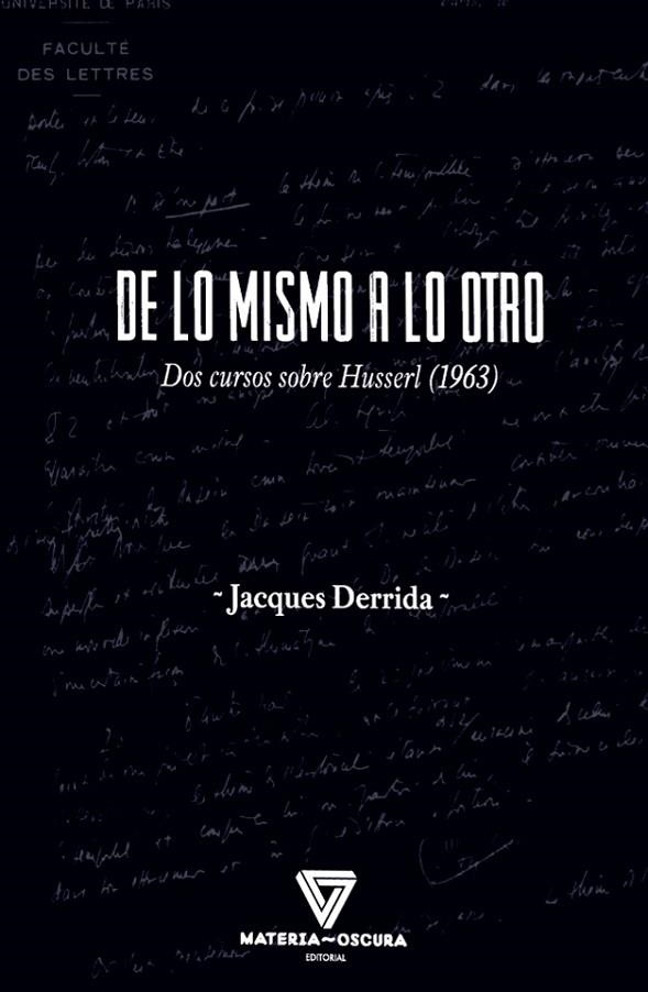 DE LO MISMO A LO OTRO | 9791399171310 | DERRIDA, JACQUES