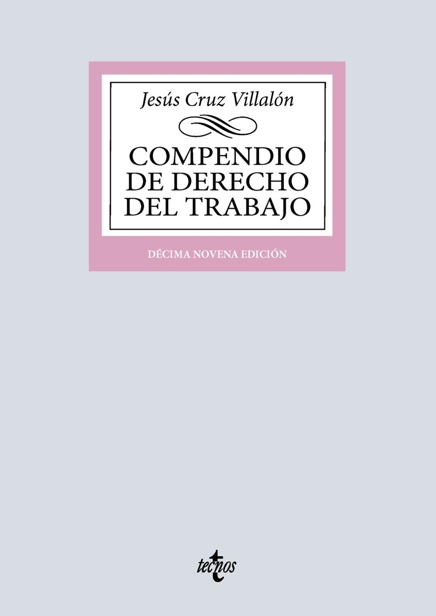 COMPENDIO DE DERECHO DEL TRABAJO | 9788430994700 | CRUZ VILLALÓN, JESÚS