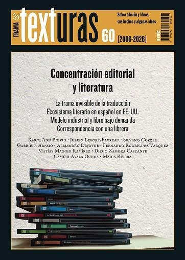 TEXTURAS 60: CONCENTRACIÓN EDITORIAL Y LITERATURA | 9791399260502 | VARIOS AUTORES