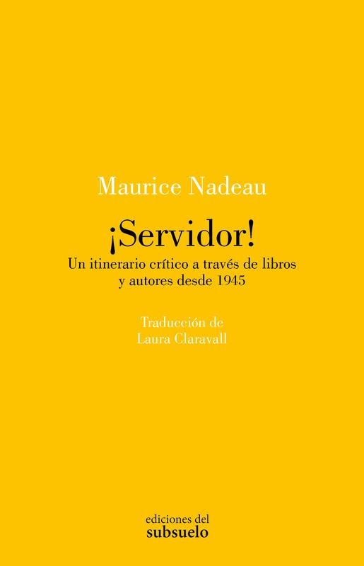¡SERVIDOR! | 9788412974799 | NADEAU, MAURICE