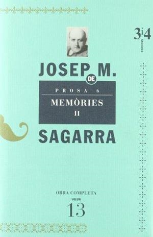 MEMORIES II | 9788475026954 | SAGARRA, JOSEP MARIA DE