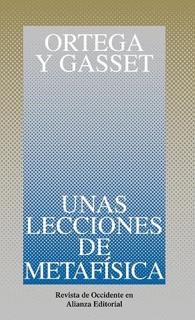 LECCIONES DE METAFISICA | 9788420641140 | GASSET
