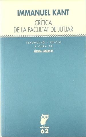 CRÍTICA DE LA FACULTAT DE JUTJAR | 9788429755589 |  KANT, IMMANUEL